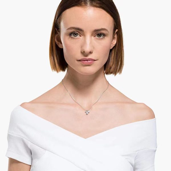 【唐嫣同款系列】Swarovski/施華洛世奇圓形水滴形鑽石項鍊5571077 銀色5571077：圖片 2