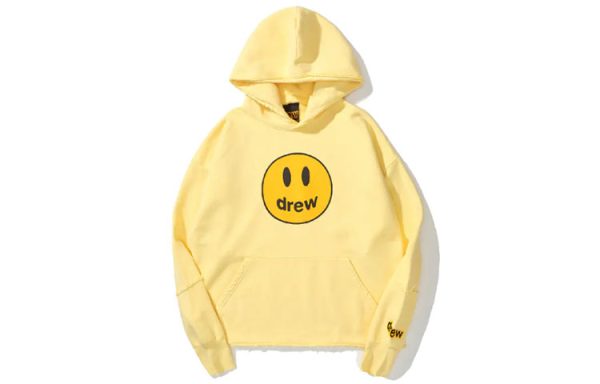 Drew House SS21 Deconstructed Mascot Hoodie - Mascot 笑臉連帽加絨衛衣冬季男女同款黃色送禮推薦送男友