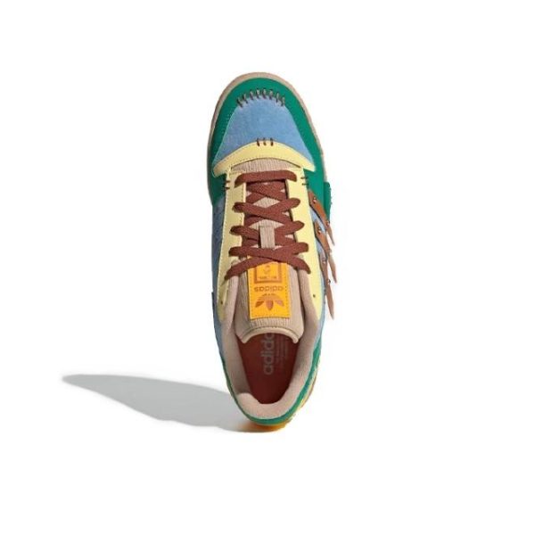 Melting Sadness x adidas originals Forum Exhibit Low 復古休閒板鞋藍綠色拼接男女同款：圖片 2
