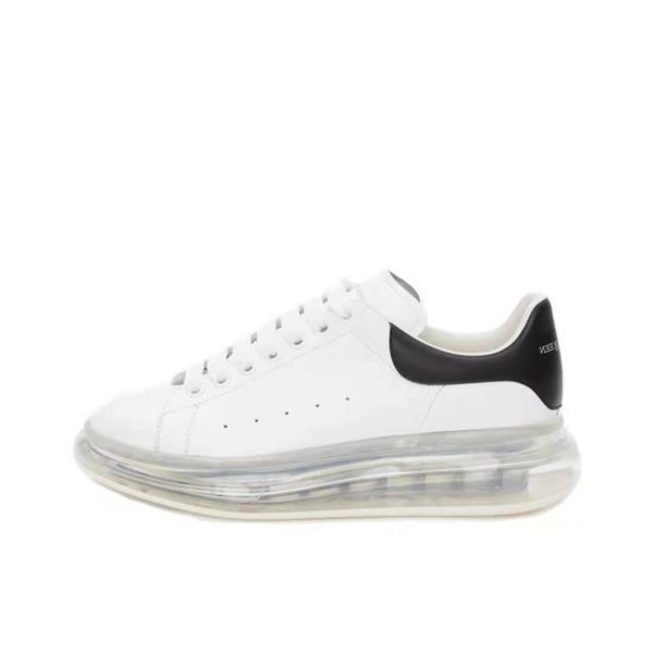 Alexander McQueen 厚底牛皮板鞋534278WHGP5 黑尾牛皮/氣墊