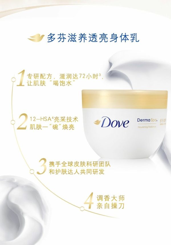 Dove/多芬滋養透亮肌膚保濕大白碗身體乳300ml 大白碗1瓶：圖片 7