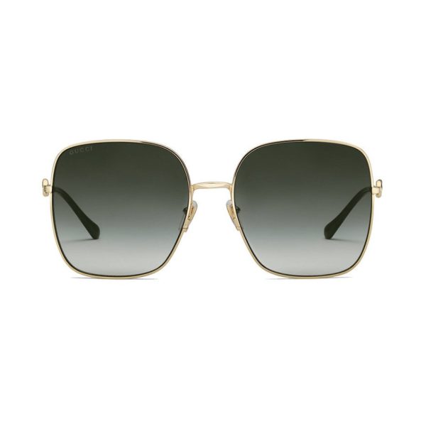 【倪妮同款】Gucci/古馳馬銜扣復古方框時尚太陽眼鏡GG0879S：圖片 2