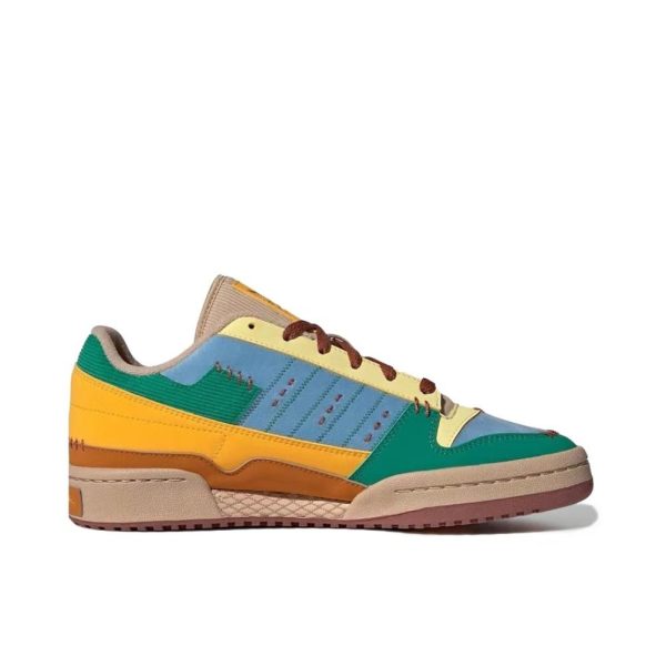 Melting Sadness x adidas originals Forum Exhibit Low 復古休閒板鞋藍綠色拼接男女同款：圖片 5
