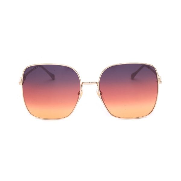 【倪妮同款】Gucci/古馳馬銜扣復古方框時尚太陽眼鏡GG0879S：圖片 4