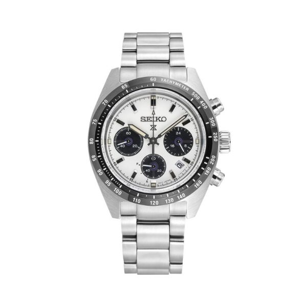 SEIKO/精工時尚三眼熊貓盤計時石英男士手錶SSC813P1