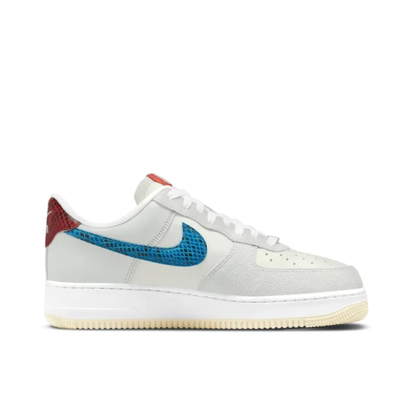 Nike Air Force 1 5 On It 低筒/Undefeated聯名/灰藍紅/蛇紋：圖片 5