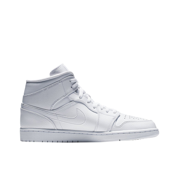 Air Jordan 1 Triple White 中幫/純白/荔枝皮：圖片 3