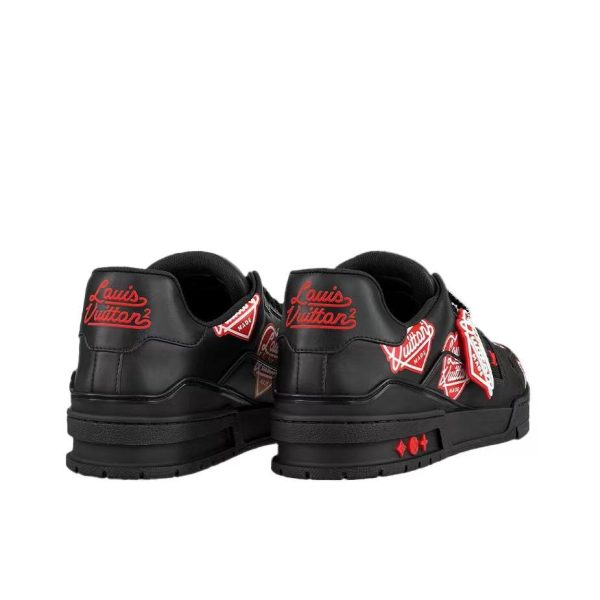 Louis Vuitton Trainer 黑色/紅色：圖片 4