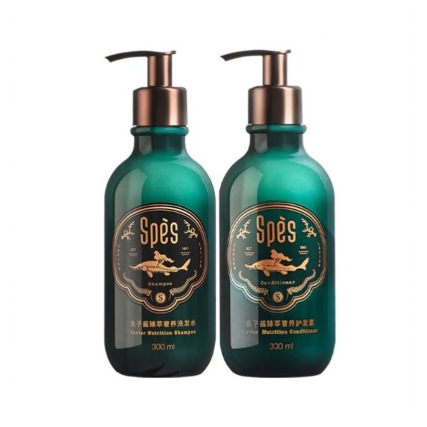 Spes 魚子醬洗髮精護髮素套裝洗髮精300ml+護髮素300ml