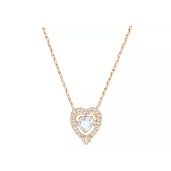 Swarovski/施華洛世奇跳動的心鎖骨項鍊5284188 38cm