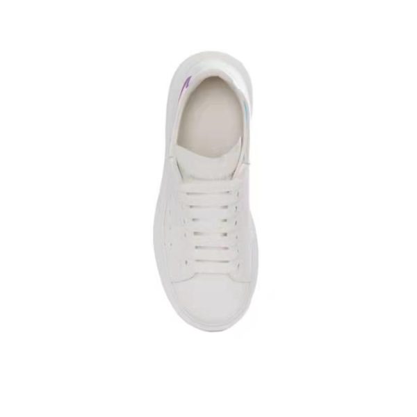 Alexander McQueen 厚底牛皮板鞋534278WHGP5 白/紫粉：圖片 4