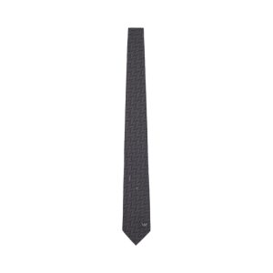 Armani/阿瑪尼通體提花真絲領帶340275 3R623 深灰褐色