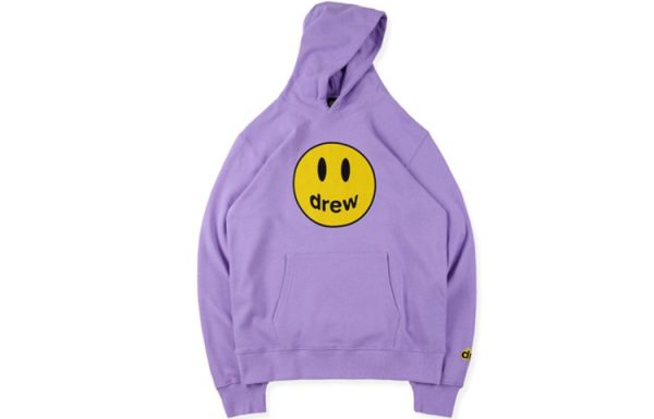 Drew House 笑臉印花連帽衛衣男女同款淺紫色送禮推薦