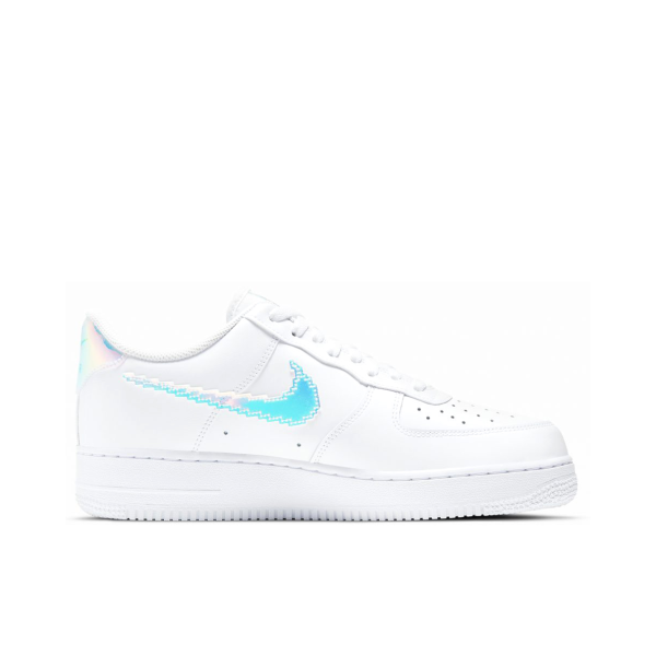 Nike Air Force 1 Iridescent Pixel 低筒/白色/彩虹像素：圖片 5