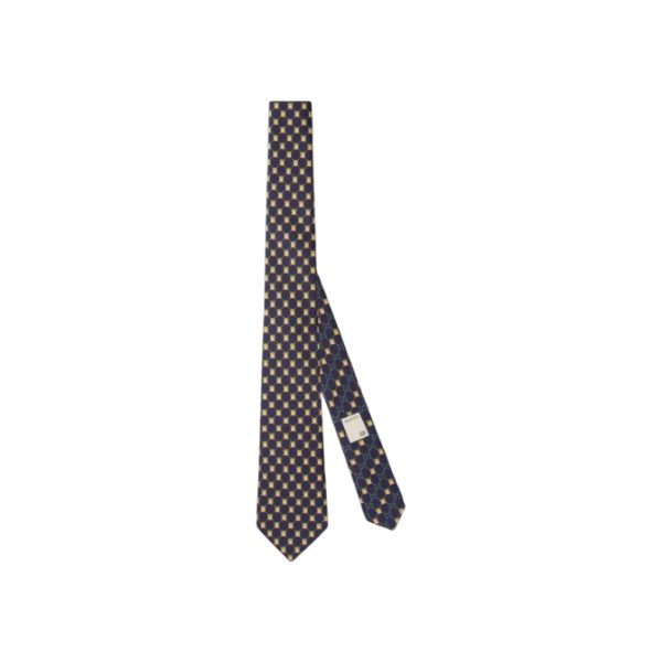 Gucci/古馳休閒時尚百搭領帶736673 4E001 深藍色均碼