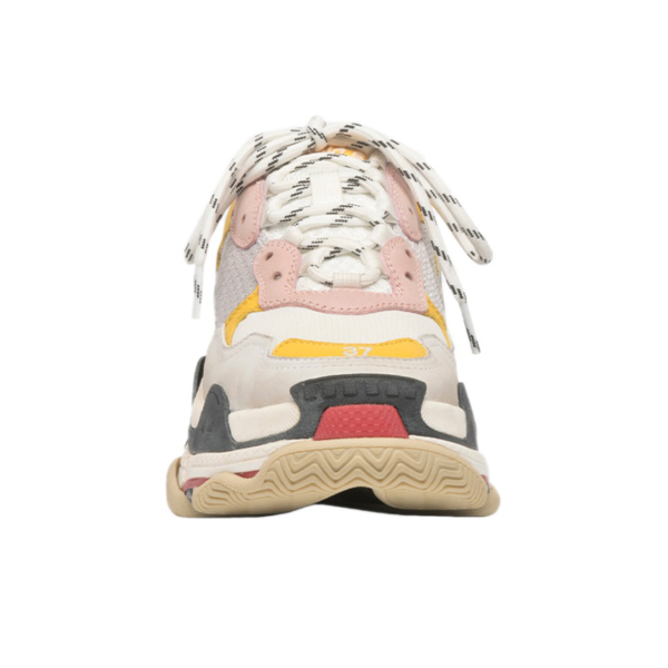 Balenciaga/巴黎世家Triple S 網眼水洗女款白粉色：圖片 2