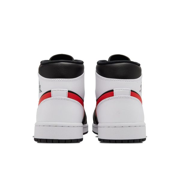 Nike Air Jordan 1 Mid 黑白熊貓紅鉤：圖片 3