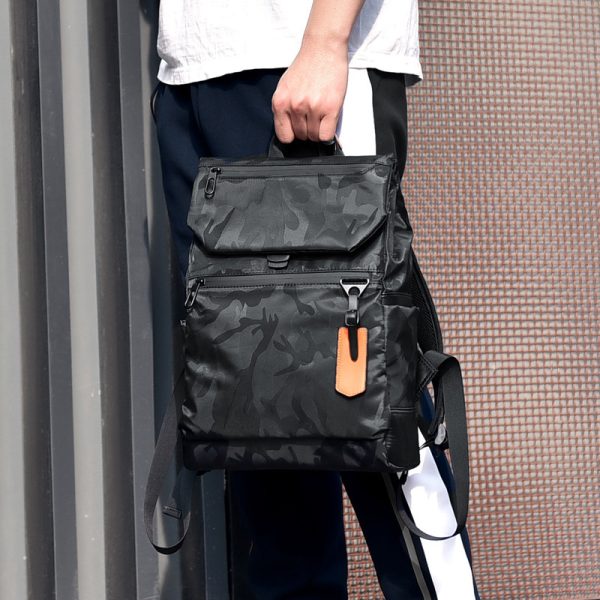 全新休閒大容量學生雙肩包日常百搭多功能純色男女通用雙肩電腦包：圖片 4
