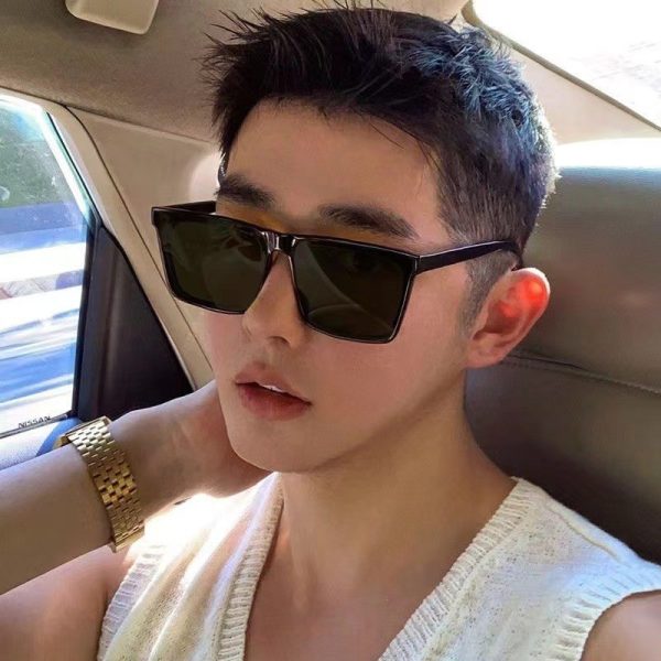 全新韓版時尚墨鏡女高級感太陽眼鏡潮男士開車防曬防紫外線太陽眼鏡：圖片 2