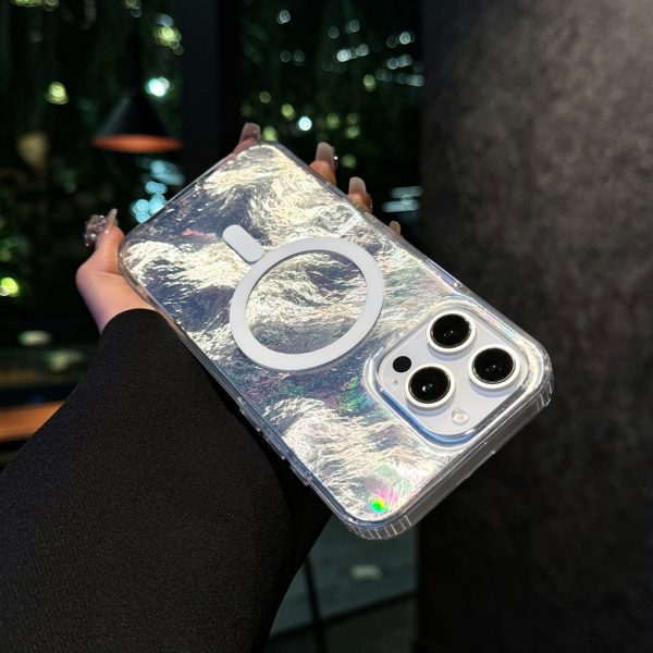 適用蘋果15手機殼磁吸iPhone16pro貝殼紋14promax手機保護套：圖片 13