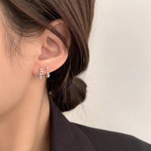 冷淡風耳環耳環女睡免摘耳圈時尚小眾獨特高級感耳飾飾品