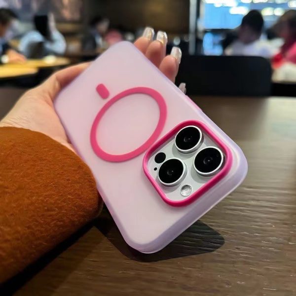 適用蘋果15磨砂手機殼矽膠手感原創13/14強磁殼16冰感磁吸保護套：圖片 8