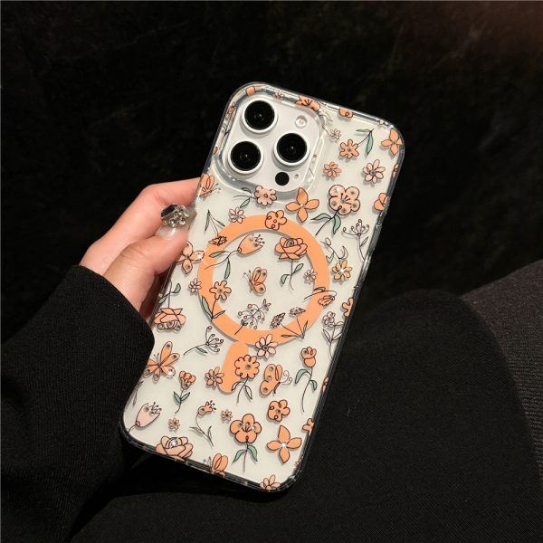 適用iphone16磁吸手機殼炫彩鐳射鬱金香蘋果15promax透明殼14pro：圖片 4