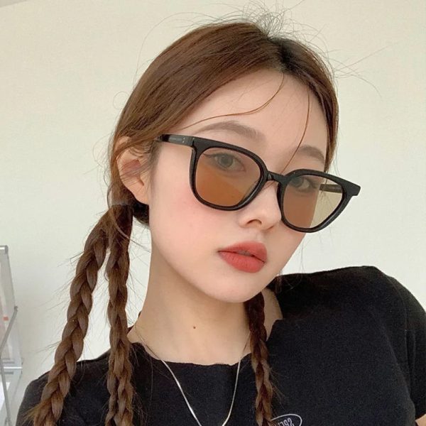 新款時尚太陽眼鏡女ins網紅街拍太陽眼鏡大臉顯瘦開車防紫外線墨鏡：圖片 3