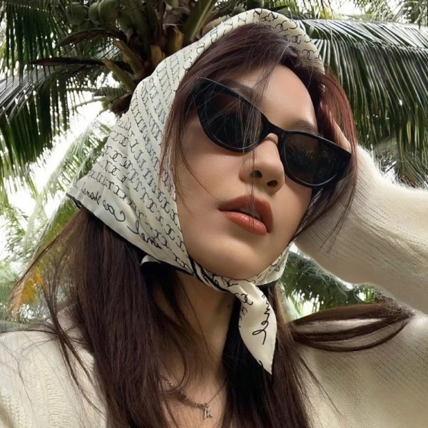 復古三角貓眼窄框墨鏡女高級感ins黑色小框防曬造型街拍太陽眼鏡男：圖片 2