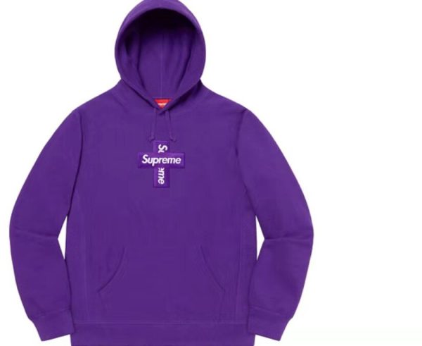 Supreme FW20 Week15 Cross Box 十字架連帽衛衣紫色