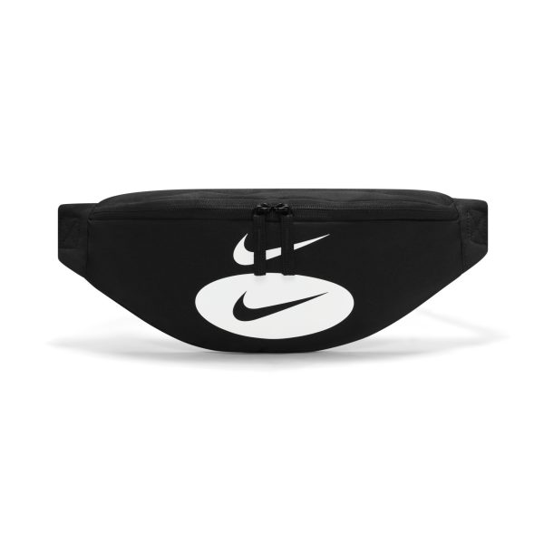 Nike 印花收纳运动拉链口袋腰包 黑色 DQ3433-010