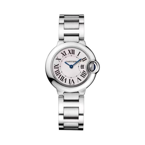 Cartier/卡地亞藍氣球精鋼白盤女士手錶