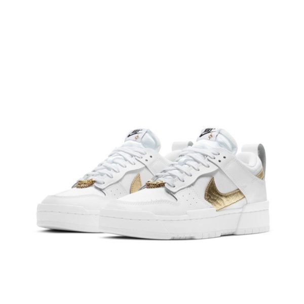 Nike DUNK LOW DISRUPT 白金金扣女款
