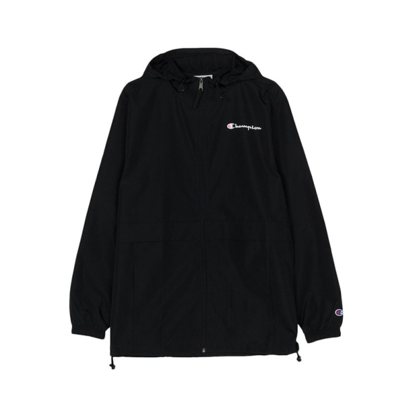 Champion/冠軍全拉鍊左胸小草寫logo外套外套V1015-549369 黑
