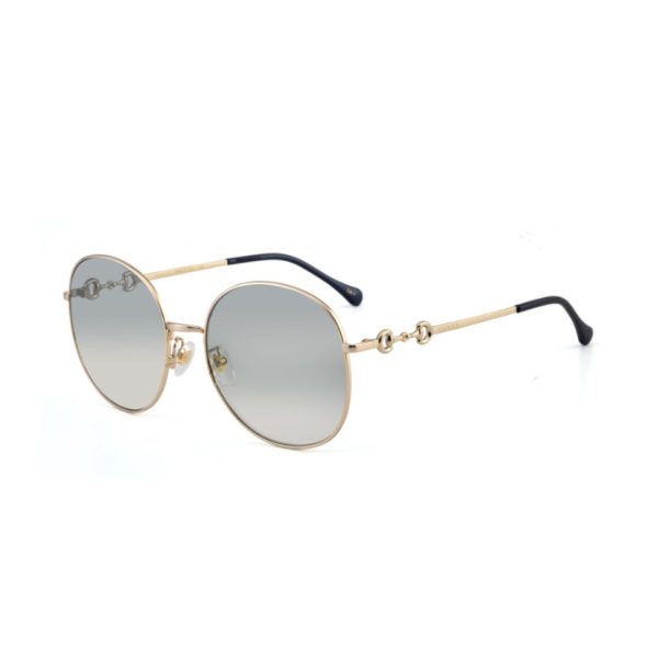 【鹿晗同款】Gucci/古馳馬階扣系列金屬方形太陽眼鏡GG0881SA：圖片 4