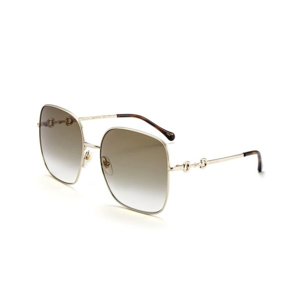 【倪妮同款】Gucci/古馳馬銜扣復古方框時尚太陽眼鏡GG0879S：圖片 5