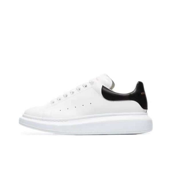 Alexander McQueen 厚底牛皮板鞋534278WHGP5 黑尾牛皮