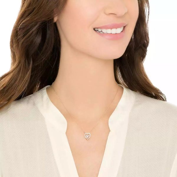 Swarovski/施華洛世奇跳動的心鎖骨項鍊5284188 38cm：圖片 2