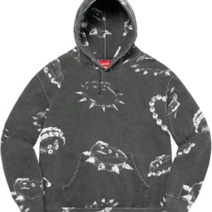 Supreme FW20 Week12 Studded Collars 項圈手銬圖案印花衛衣黑色