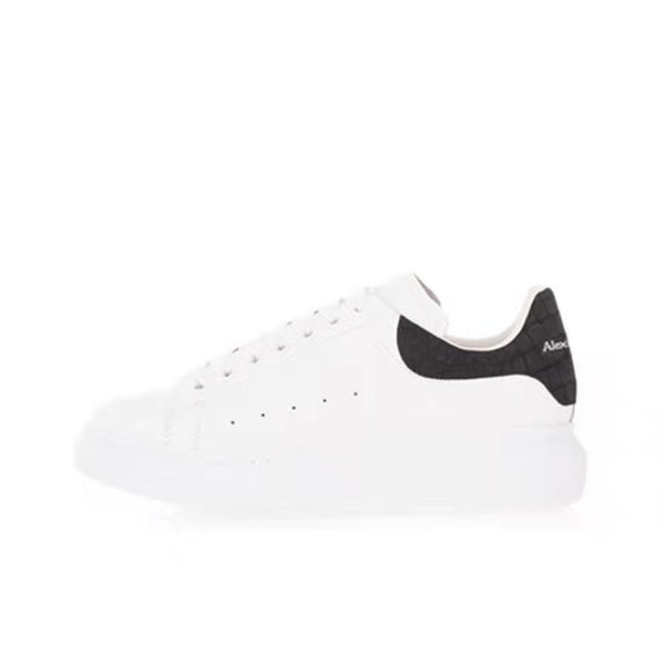 Alexander McQueen 厚底牛皮板鞋534278WHGP5 白色/鱷魚紋：圖片 5