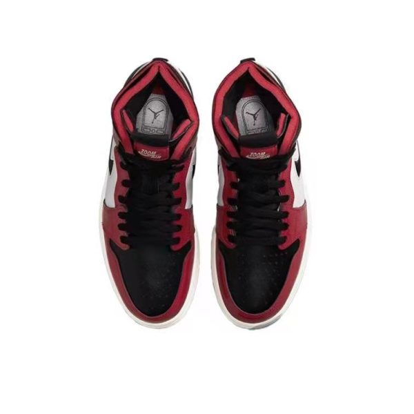 Air Jordan 1 公牛 CMFT 高筒/女/黑白紅/公牛：圖片 4