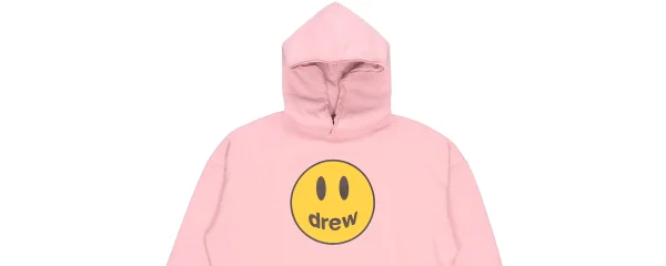 Drew House SS21 笑臉印花休閒連帽Logo衛衣秋季男女同款粉紅送禮推薦送男友
