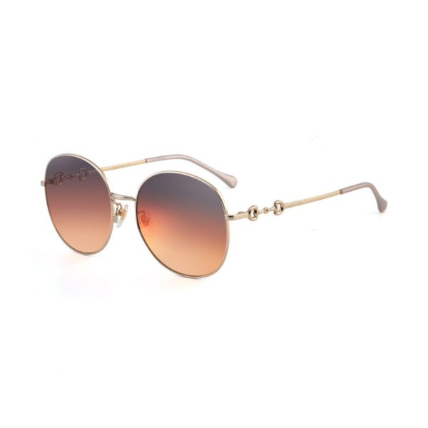 【鹿晗同款】Gucci/古馳馬階扣系列金屬方形太陽眼鏡GG0881SA：圖片 3