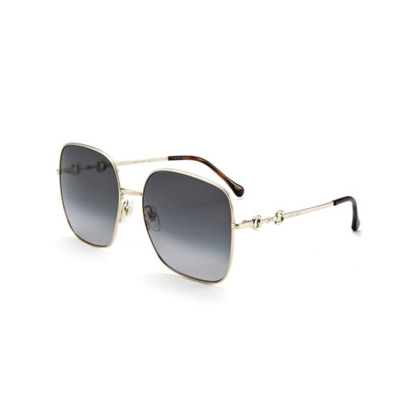 【倪妮同款】Gucci/古馳馬銜扣復古方框時尚太陽眼鏡GG0879S