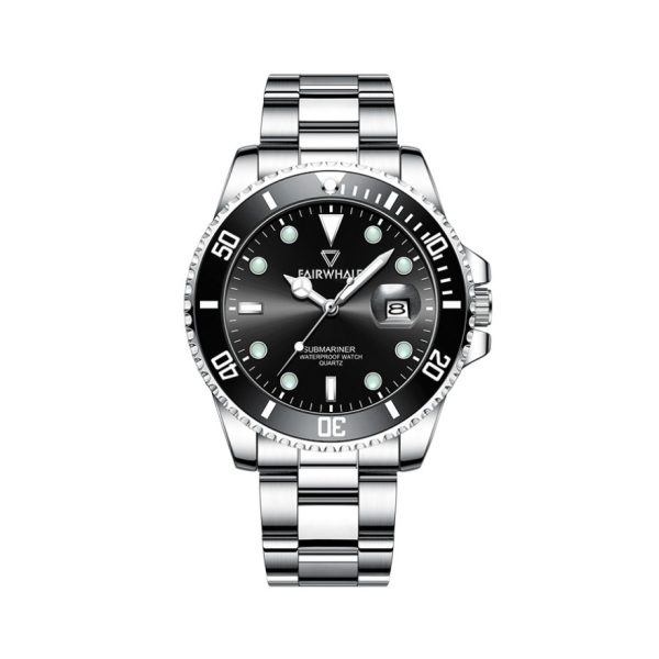 【爆款推薦】Mark Fairwhale/馬克華菲41mm 潛水綠水鬼防水石英男士手錶：圖片 2