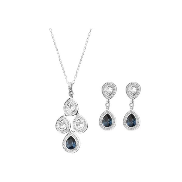 Swarovski/施华洛世奇  Sensation 项链耳钉套裝 1156255  银色 1449755 链长40cm 耳钉3cm：圖片 2