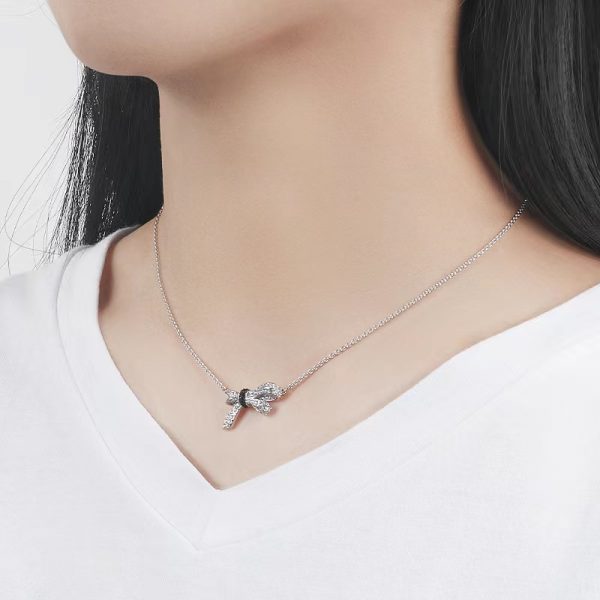 Swarovski/施華洛世奇蝴蝶結鎖骨項鍊5412679 白金：圖片 3