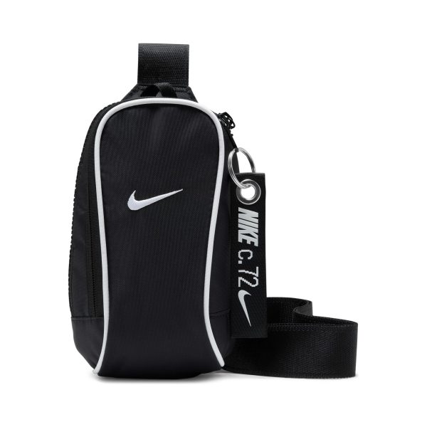 Nike 運動休閒輕量隔層收納可調式肩帶斜背胸包黑/黑/白DZ6891-010