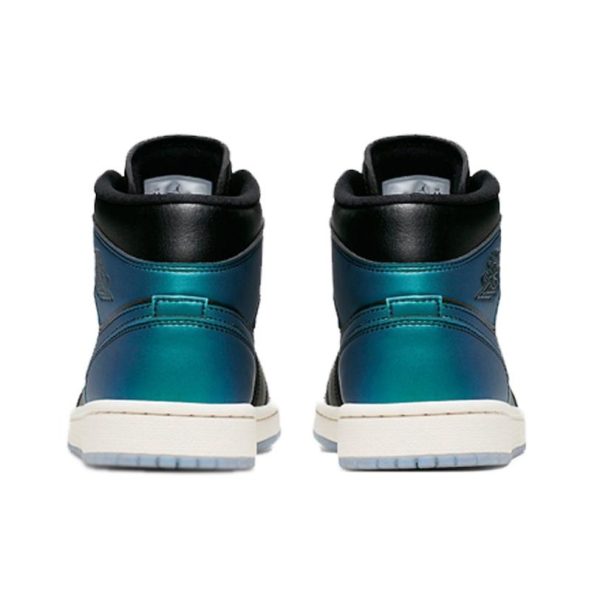 Air Jordan 1 Mid Metallic Turquoise' 中幫/綠松石黑：圖片 3