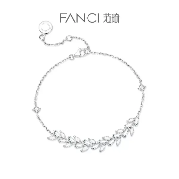 Fanci範琦銀飾【紫藤花系列】紫藤微笑女生手鍊甜美925銀手鐲禮物